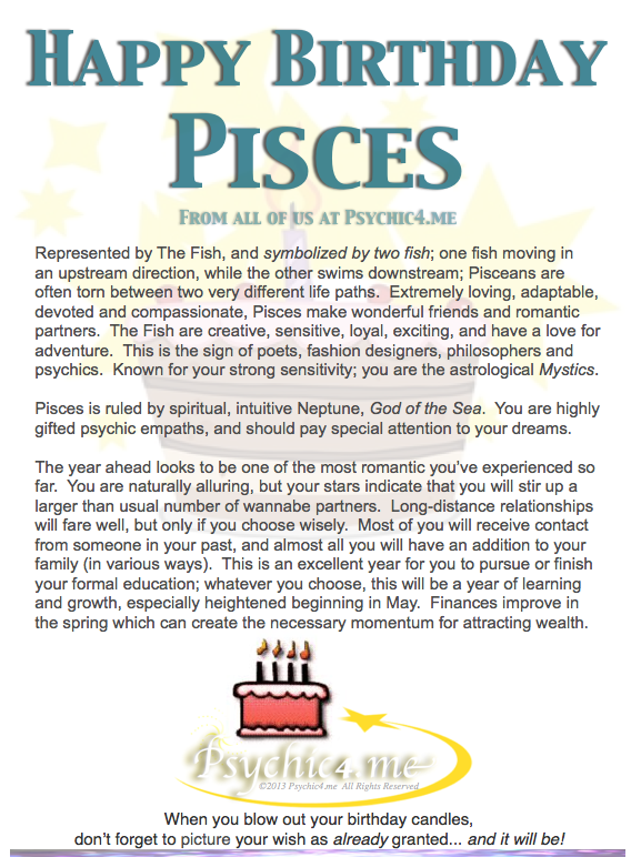 Happy Birthday Pisces